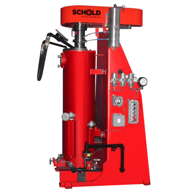 vertical media mill bead mill red side view